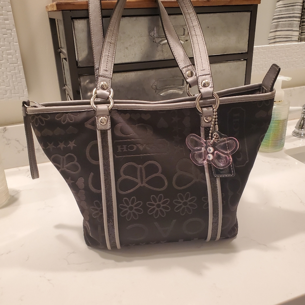 Coach butterfly tote